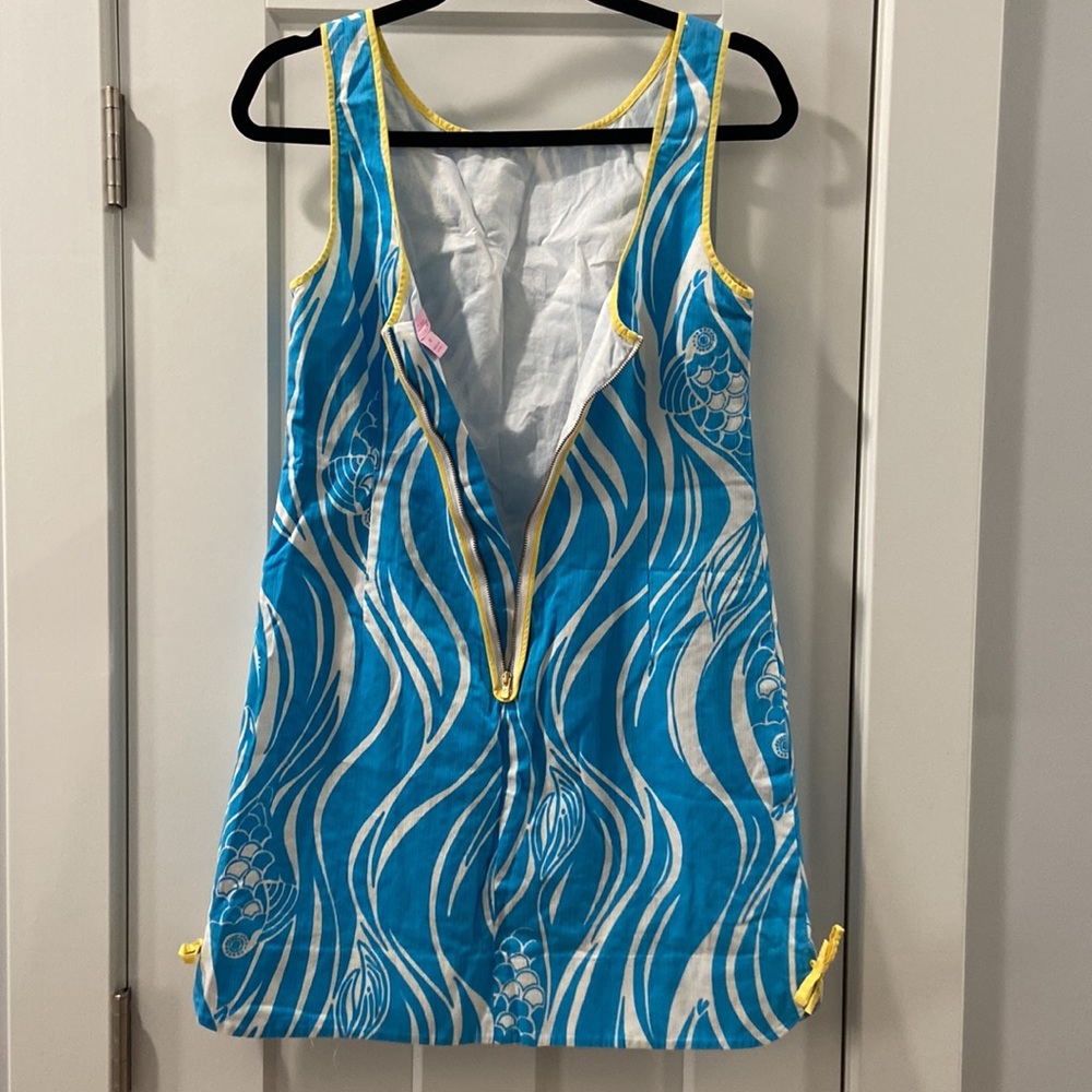 Lilly Pulitzer Joe Fish Resort White Delia Dress size 6 summer sleeveless island - Picture 11 of 16